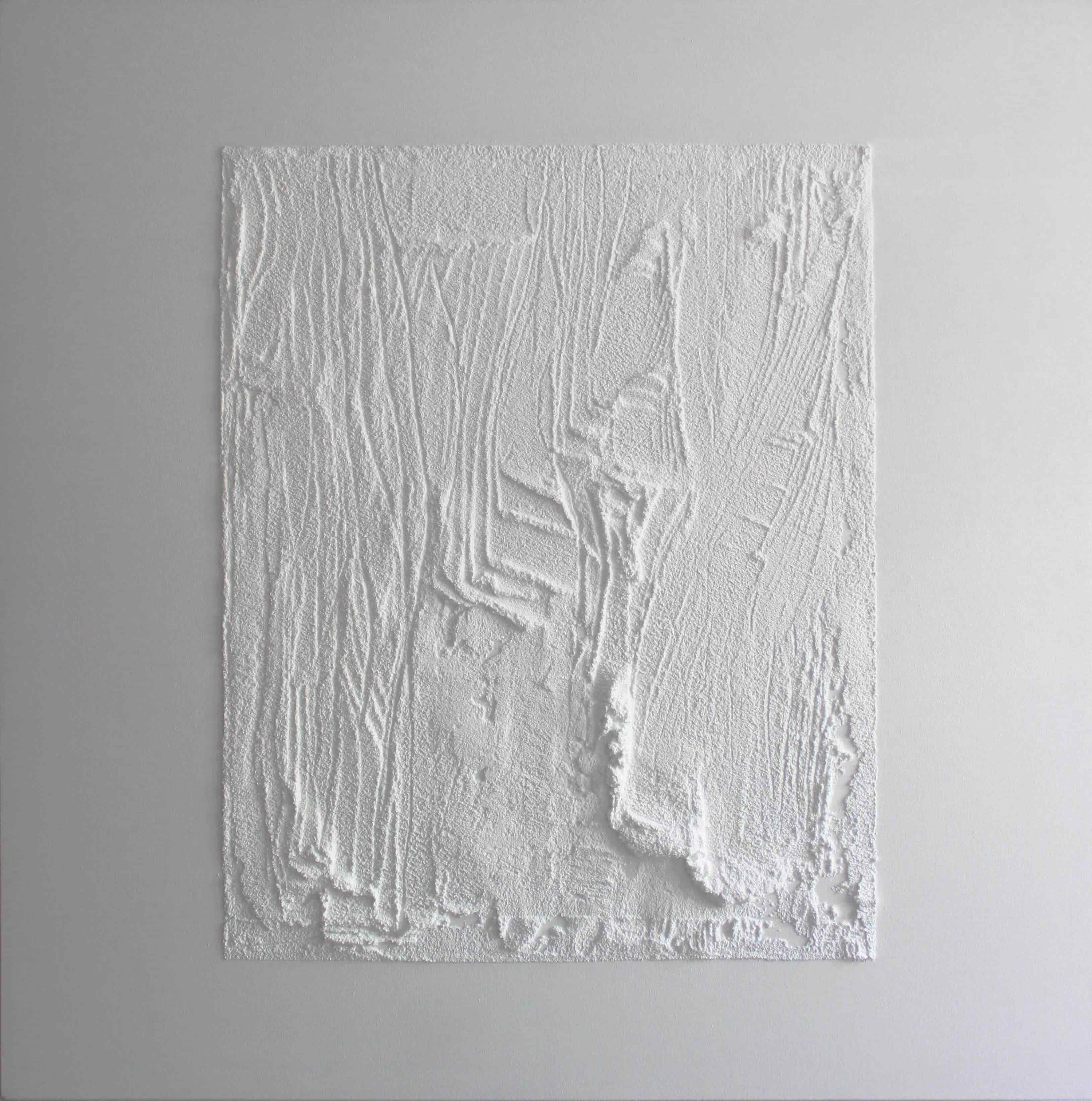 Will you come for summer, contemporary abstract painting by Alexis Toublanc featuring vertical rising lines evoking an inward ascent